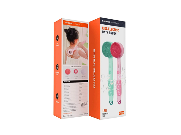 Porodo Lifestyle Kids Electric Bath Brush - Pink | Qatar Porodo Lifestyle Kids Electric Bath Brush - Pink | Qatar